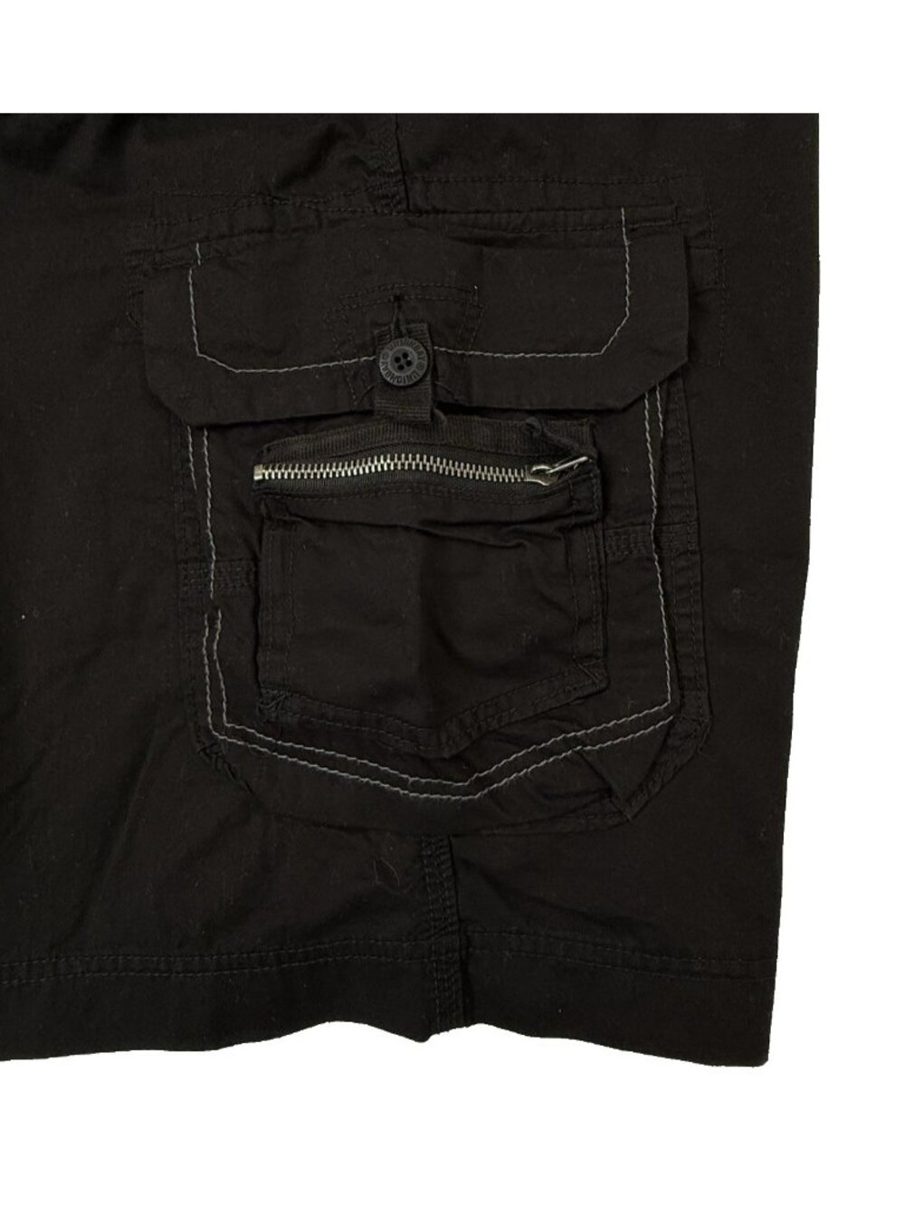 Unionbay Cargo Shorts Mens size 38 Relaxed Stretch Bermuda Pockets Black - Picture 7 of 9